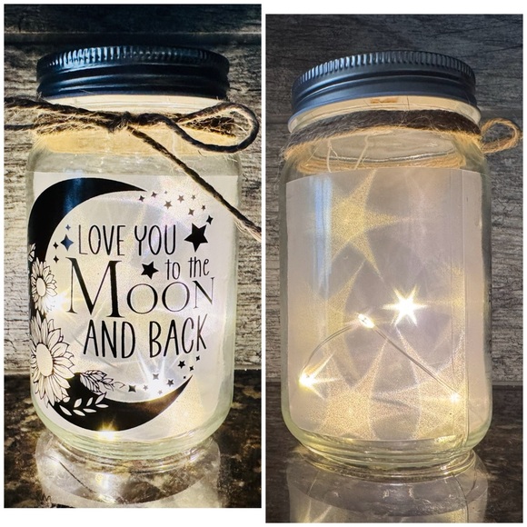 Hand Crafted Other - Decorative Mason Jar with LED Lights Handcrafted